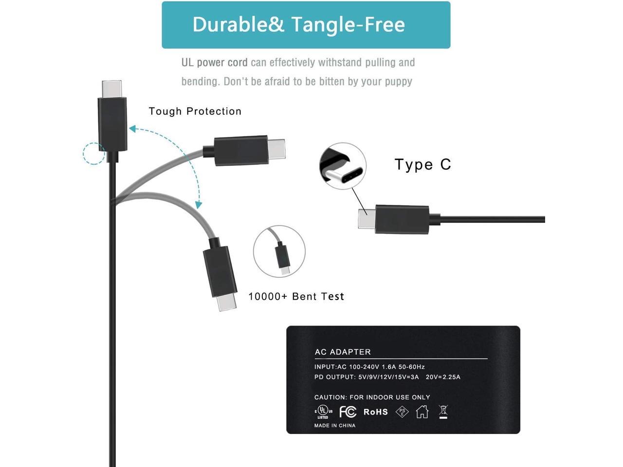 USB Type C AC Charger Fit for Asus Chromebook C223 C223N C223NA C423NA ...