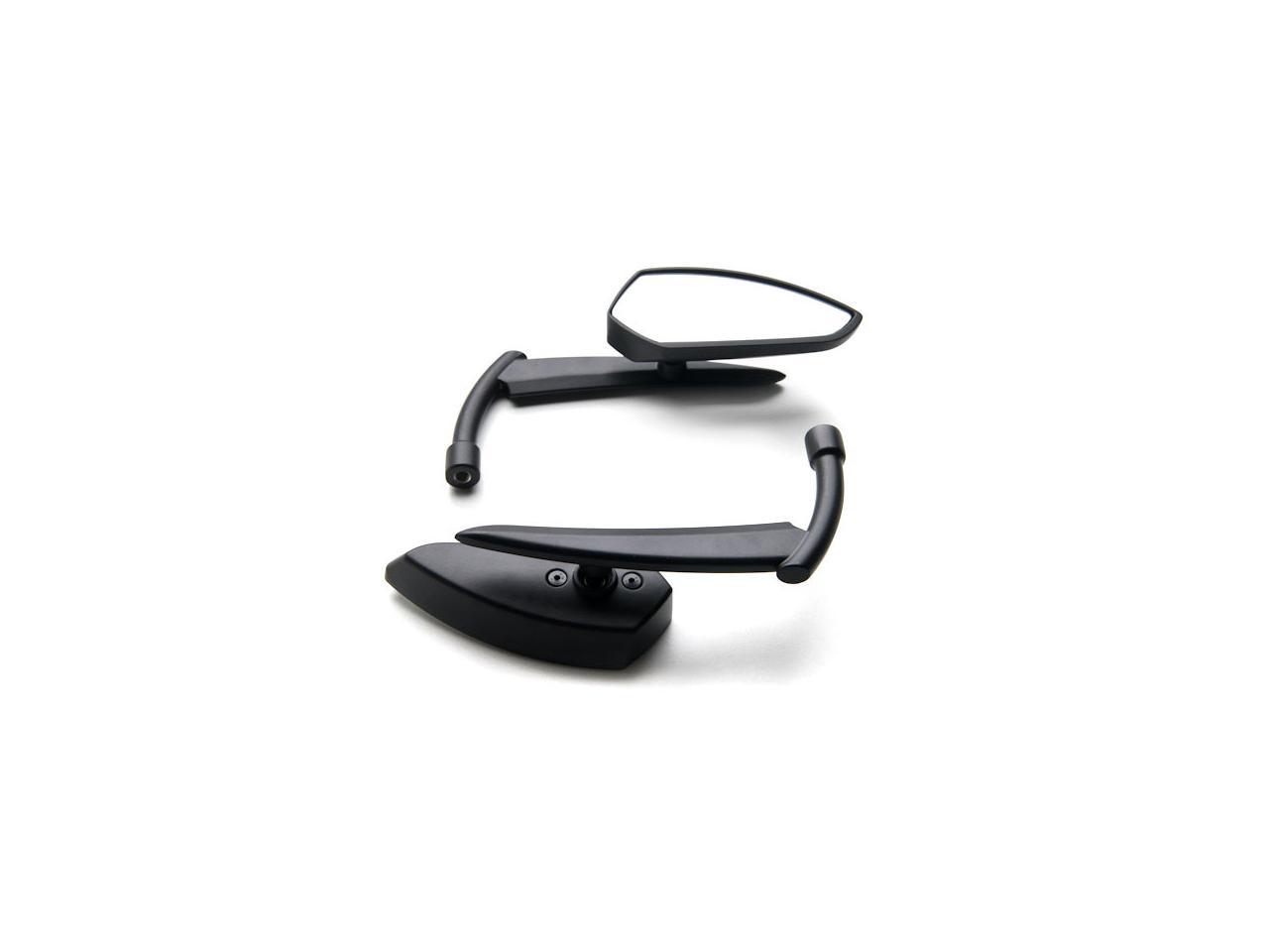 Custom Rear View Mirrors Black Pair w/Adapters Compatible with 