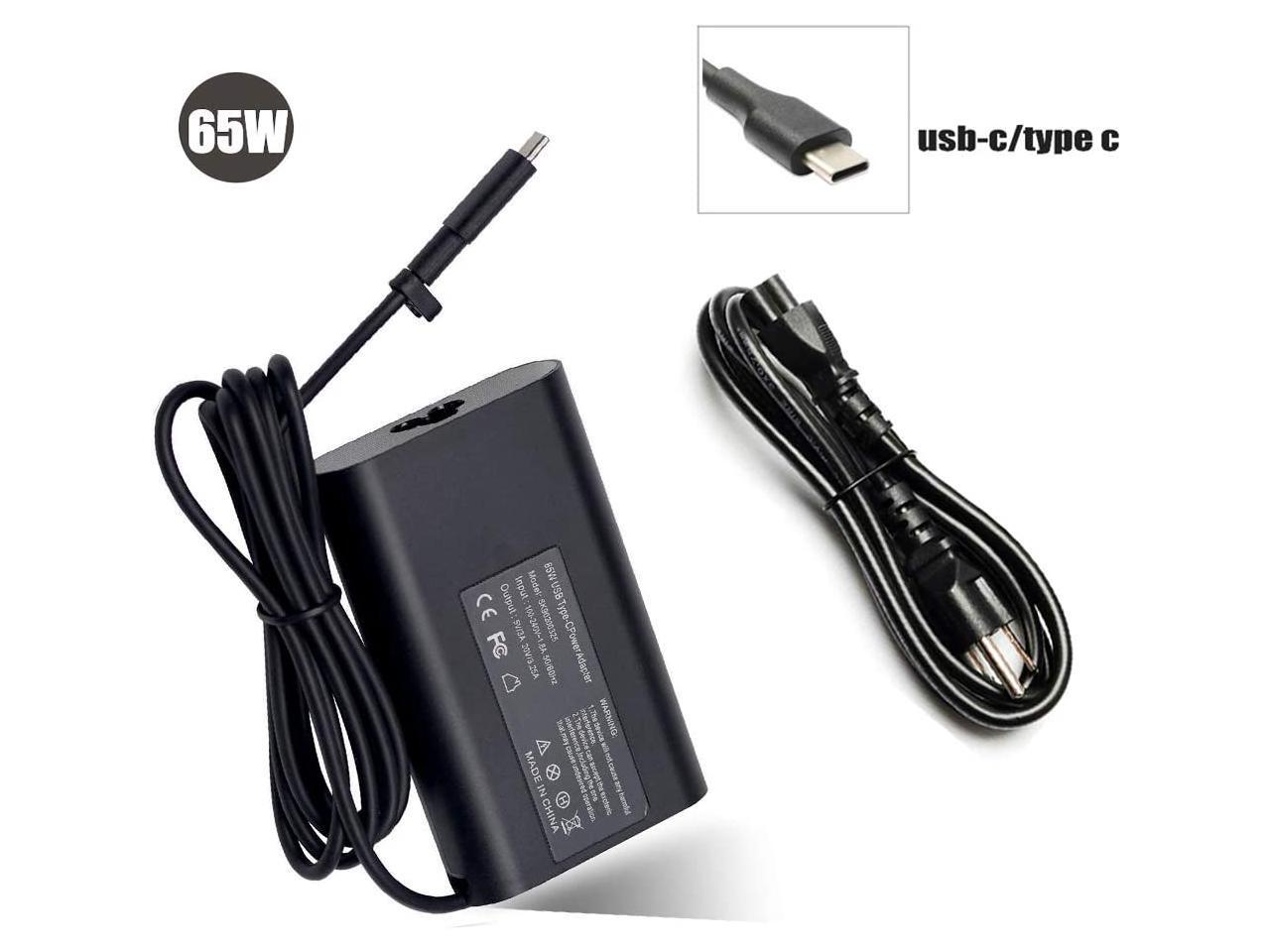 USB Type C Laptop Charger 65W for Dell XPS 12 XPS 13 9360 9365 9370
