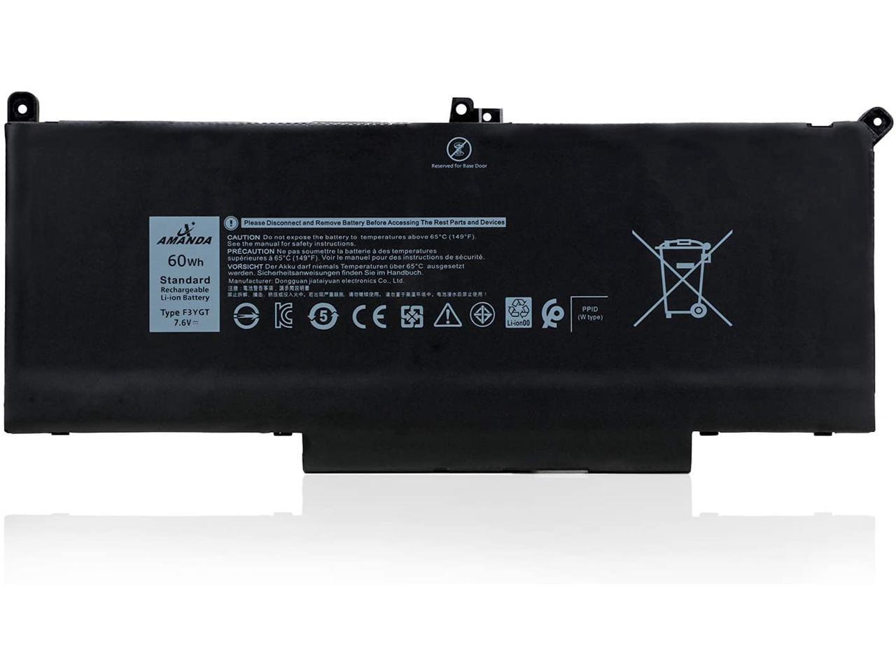 Amanda F3ygt Battery Replacement For Dell Latitude 12 7000 7280 7290 13 7000 7380 7390 14 7000 7480 7490 Series Dm3wc 0dm3wc 2x39g 7 6v 60wh 4 Cell Newegg Com