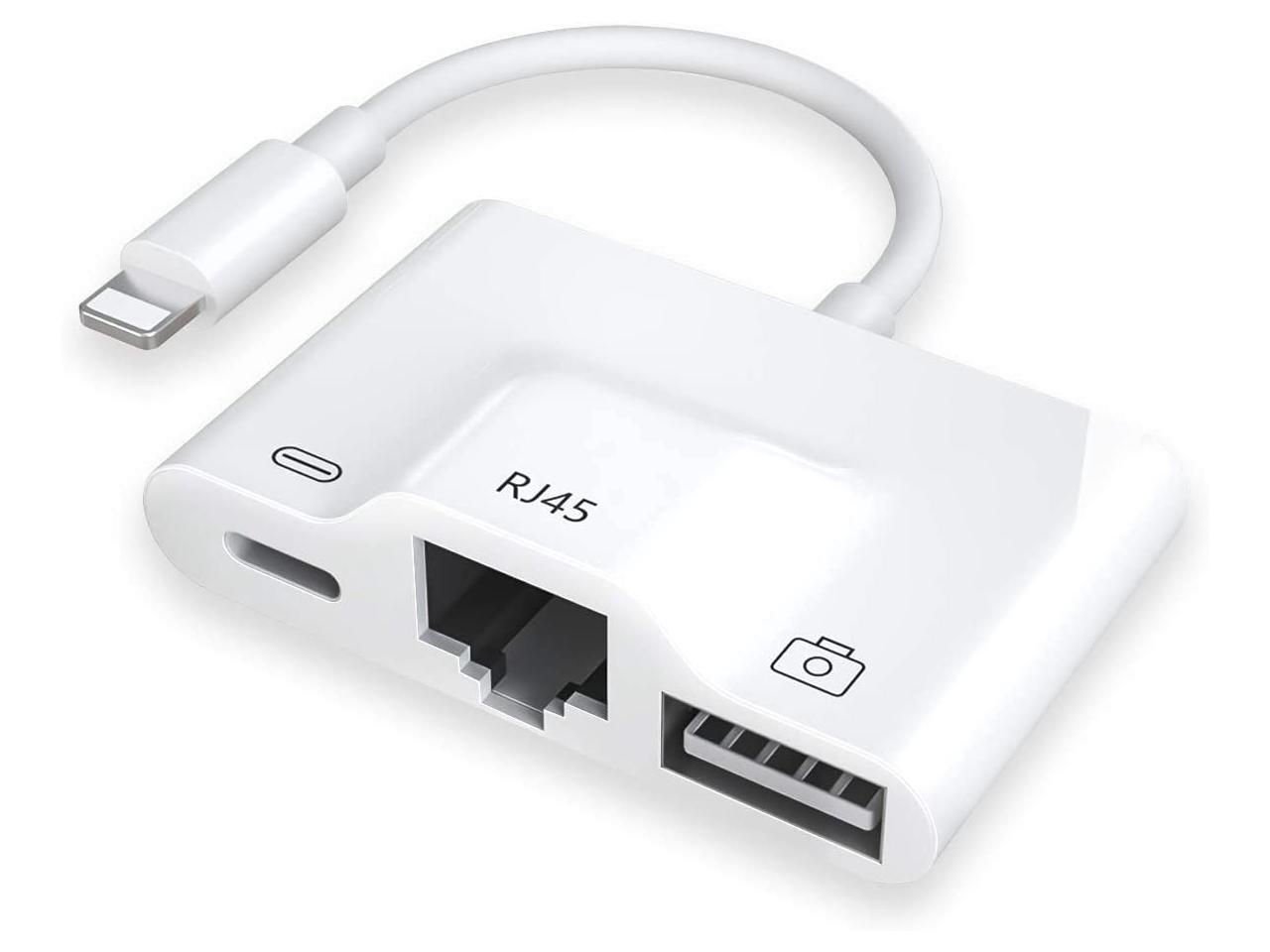 RJ45 LAN Wired Network Adapter,3 in 1 Wired and USB 3