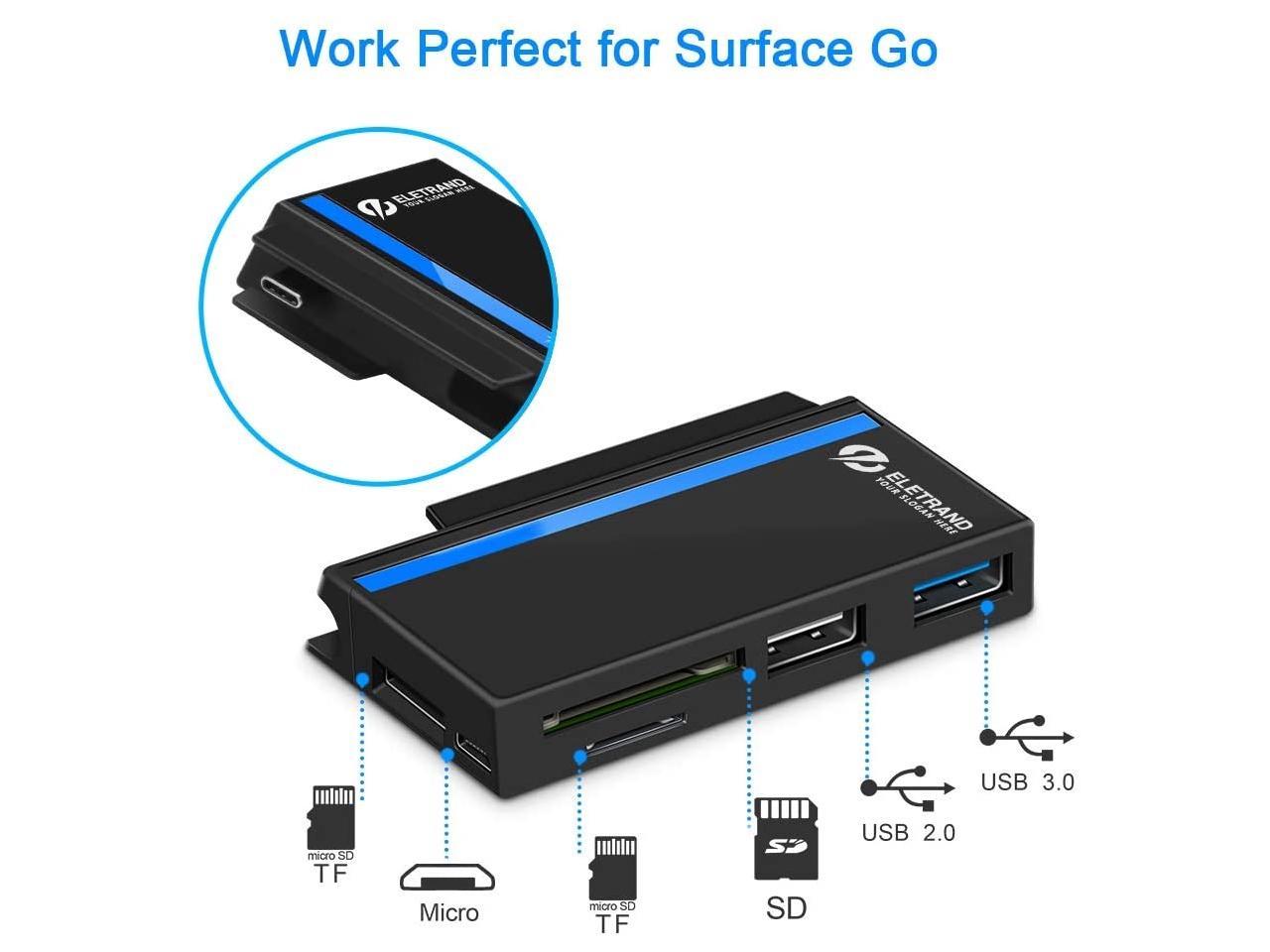 Microsoft Surface Go 10 USB Hub Mouse Keyboard Port Docking Station Card Reader 