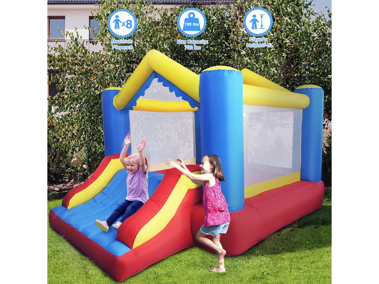 yard bounce house with slide