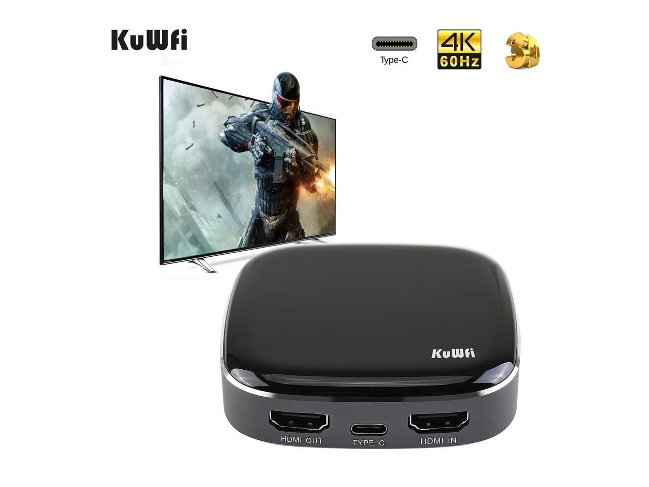 KuWFi Type-C Capture HDMI Dongle 4K 1080P 60fps HD Video Game Capture Card  Streaming Converter Recorder Plug and Play for  Xbox/PS4/Switch/DSLR/Camcorders - Newegg.com
