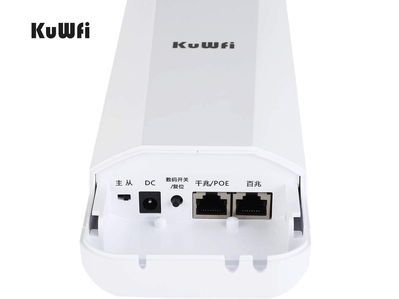 Gigabit Wireless Bridge, KuWFi 900Mbps 5.8G Outdoor WiFi Bridge Point to Point 5KM Transmitter
