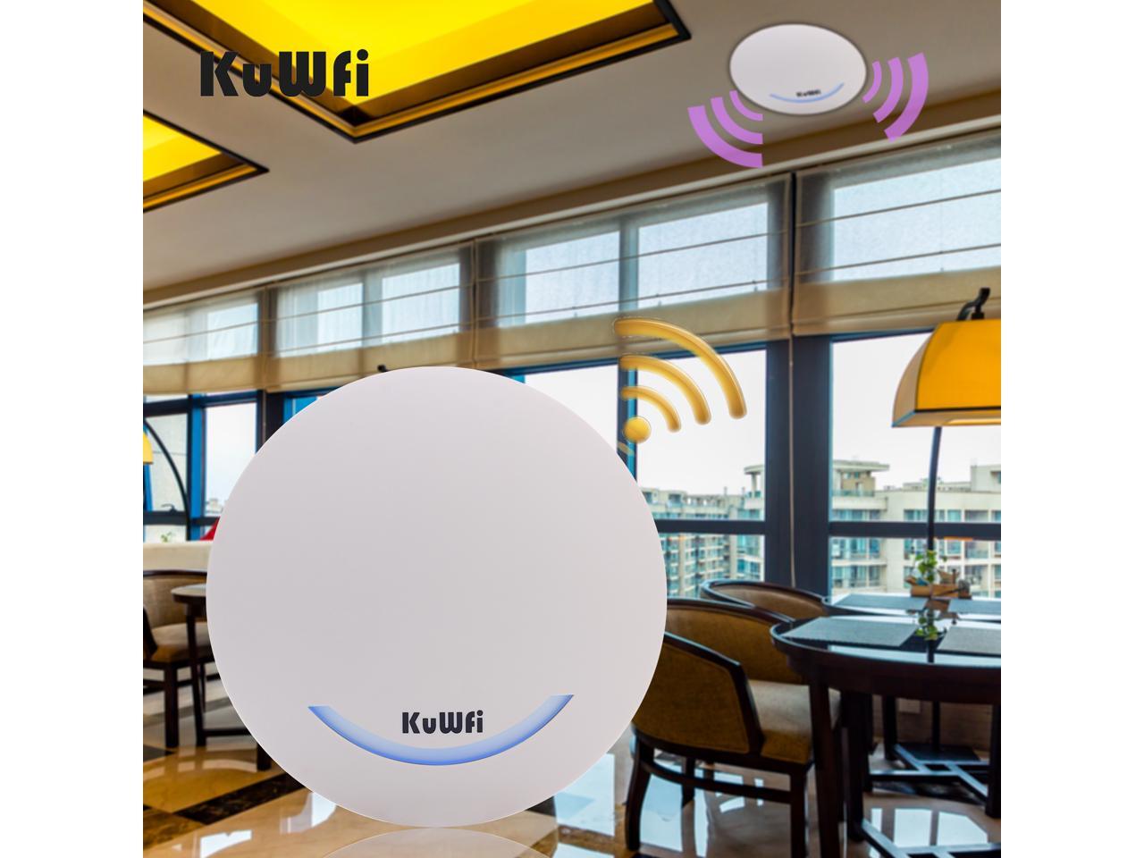 KuWFi 600Mbps Wireless Router Ceiling Mount Dual Band 802.11AC Indoor