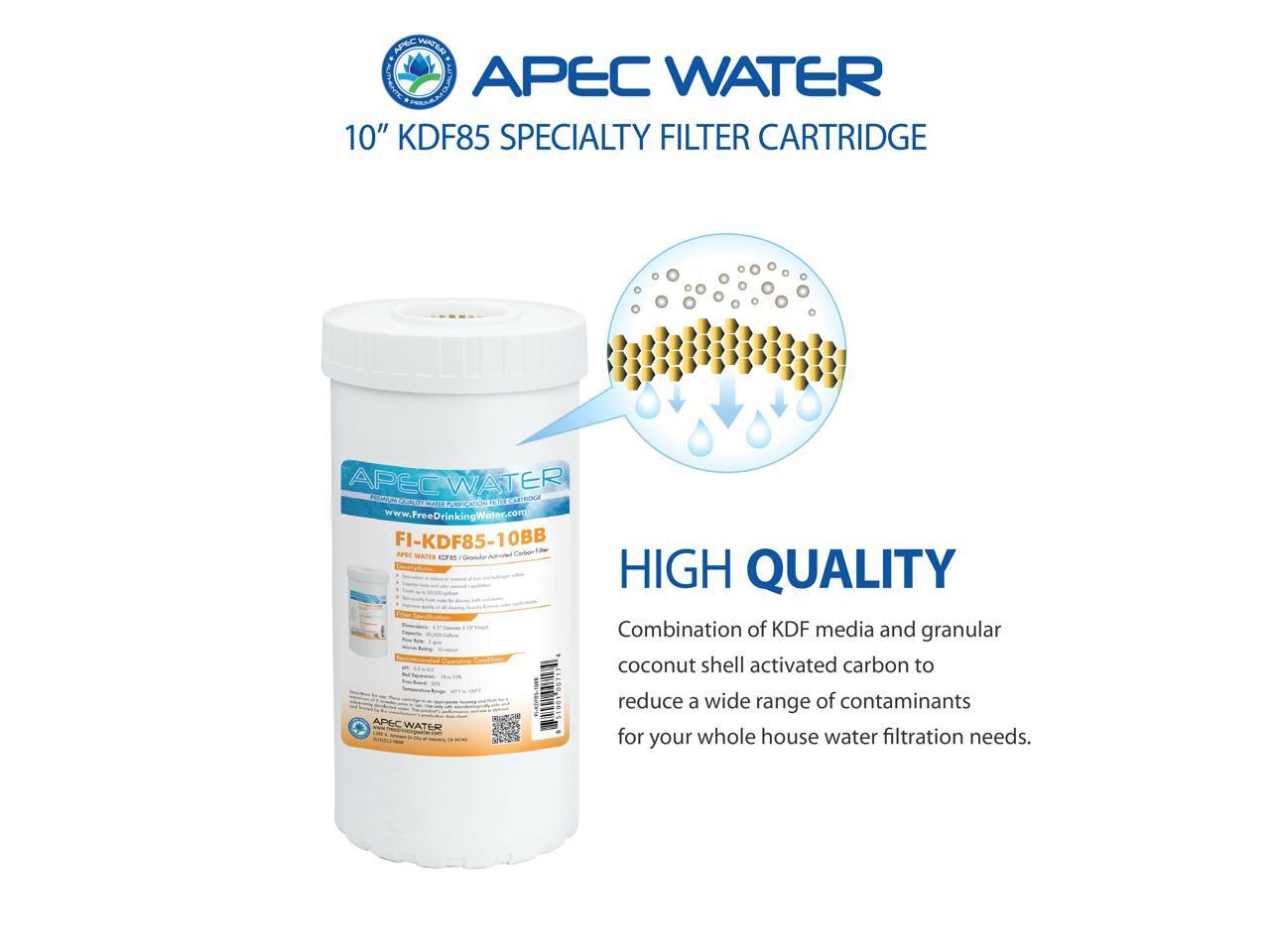 APEC 10" Whole House Replacement Water Filter Iron and Hydrogen Sulfide