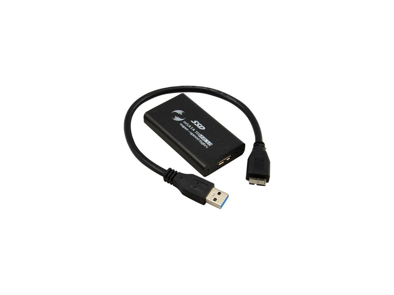 Msata to usb 3 0 external ssd enclosure conveter case with cable