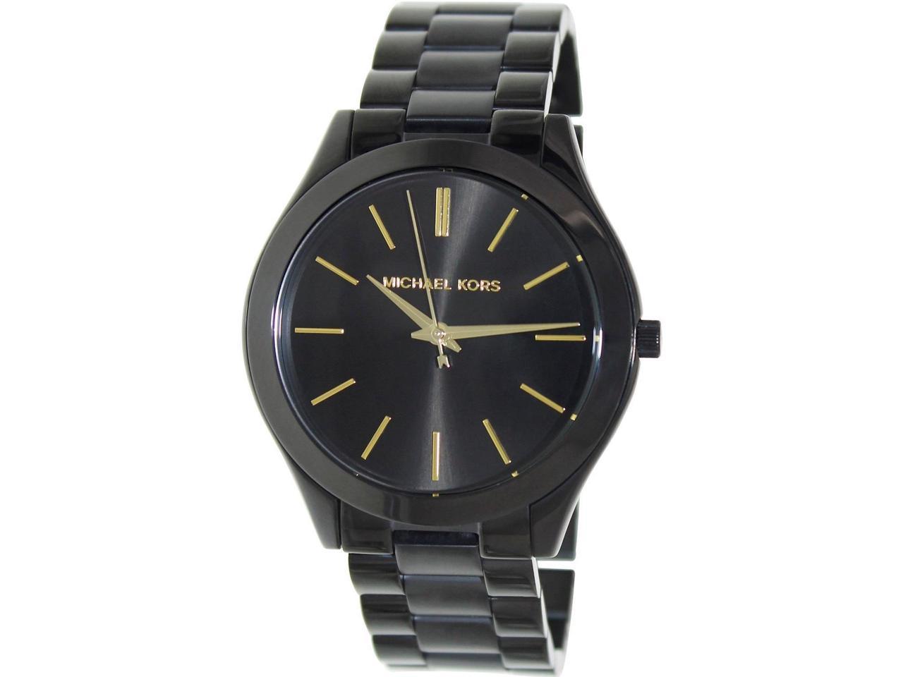 Michael Kors Slim Runaway Quartz Black Dial Watch MK3221 Newegg.com