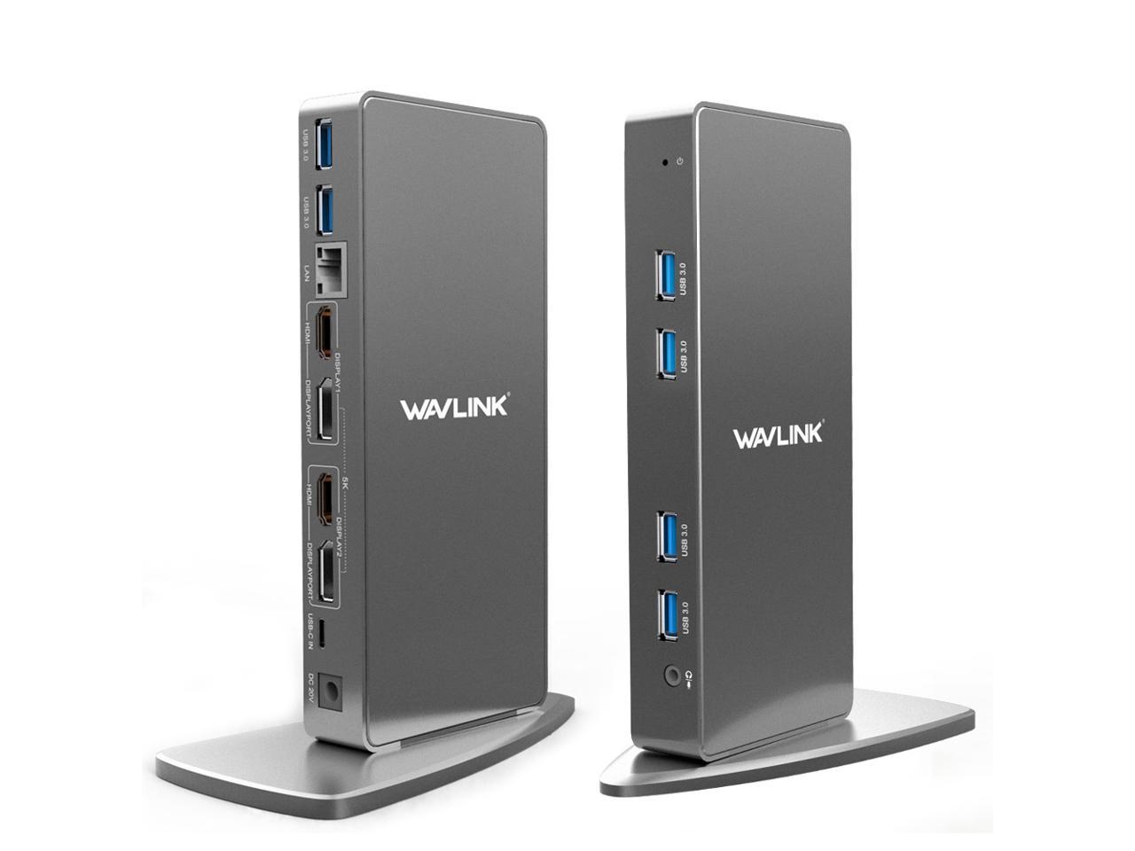 Wavlink USB 3.0 & USB C Ultra HD/5K Universal Laptop Docking Station