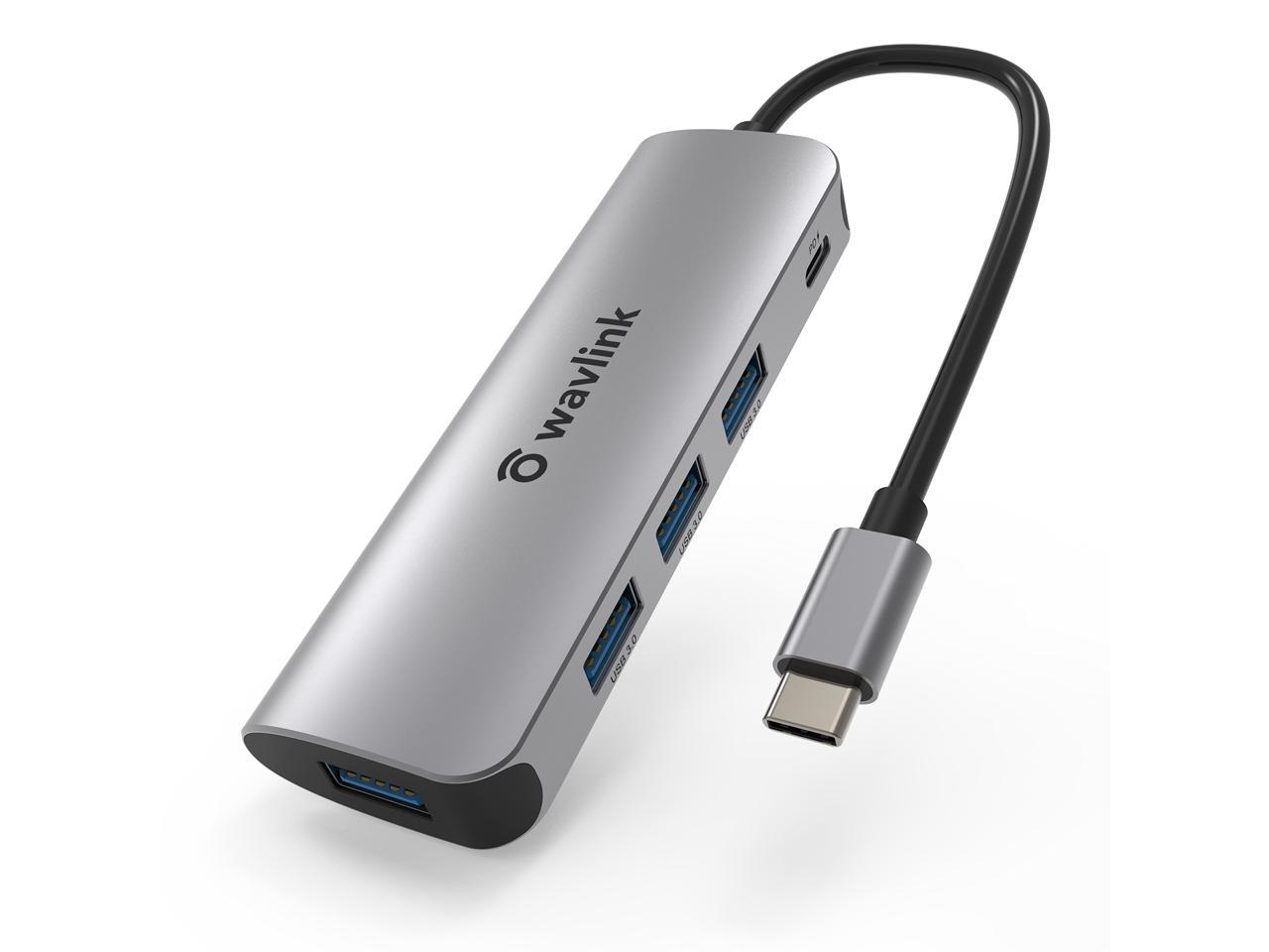 6-Ports USB3.0 Data Hub High Speed Hub to 5Gbps for Laptop,PC,Mac,HDD Hard Drive 