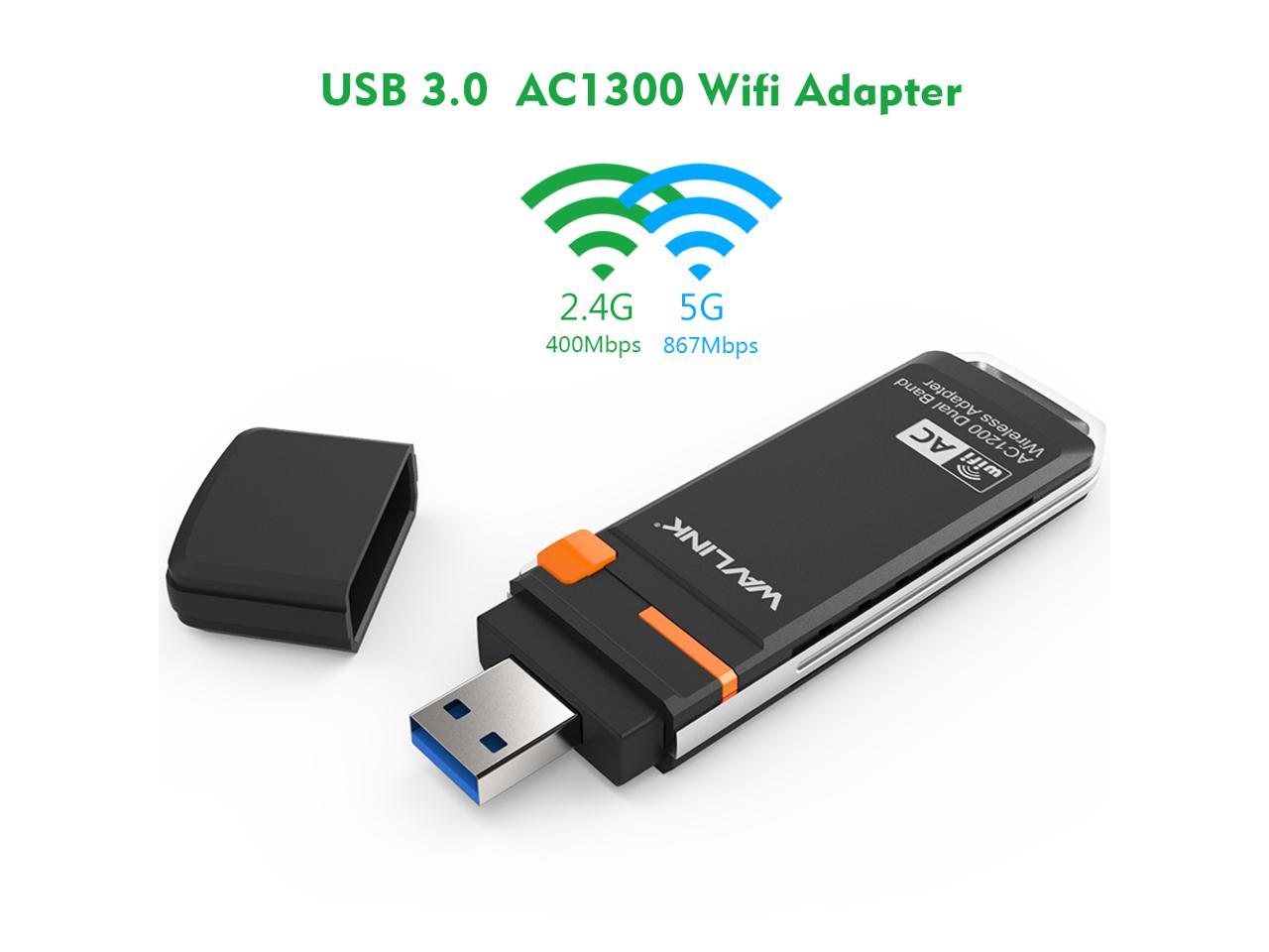 1300mbps Usb Wifi Adapter Wavlink Dual Band Ac1300 Wireless Usb 30 Adapter 24ghz 400mbps 