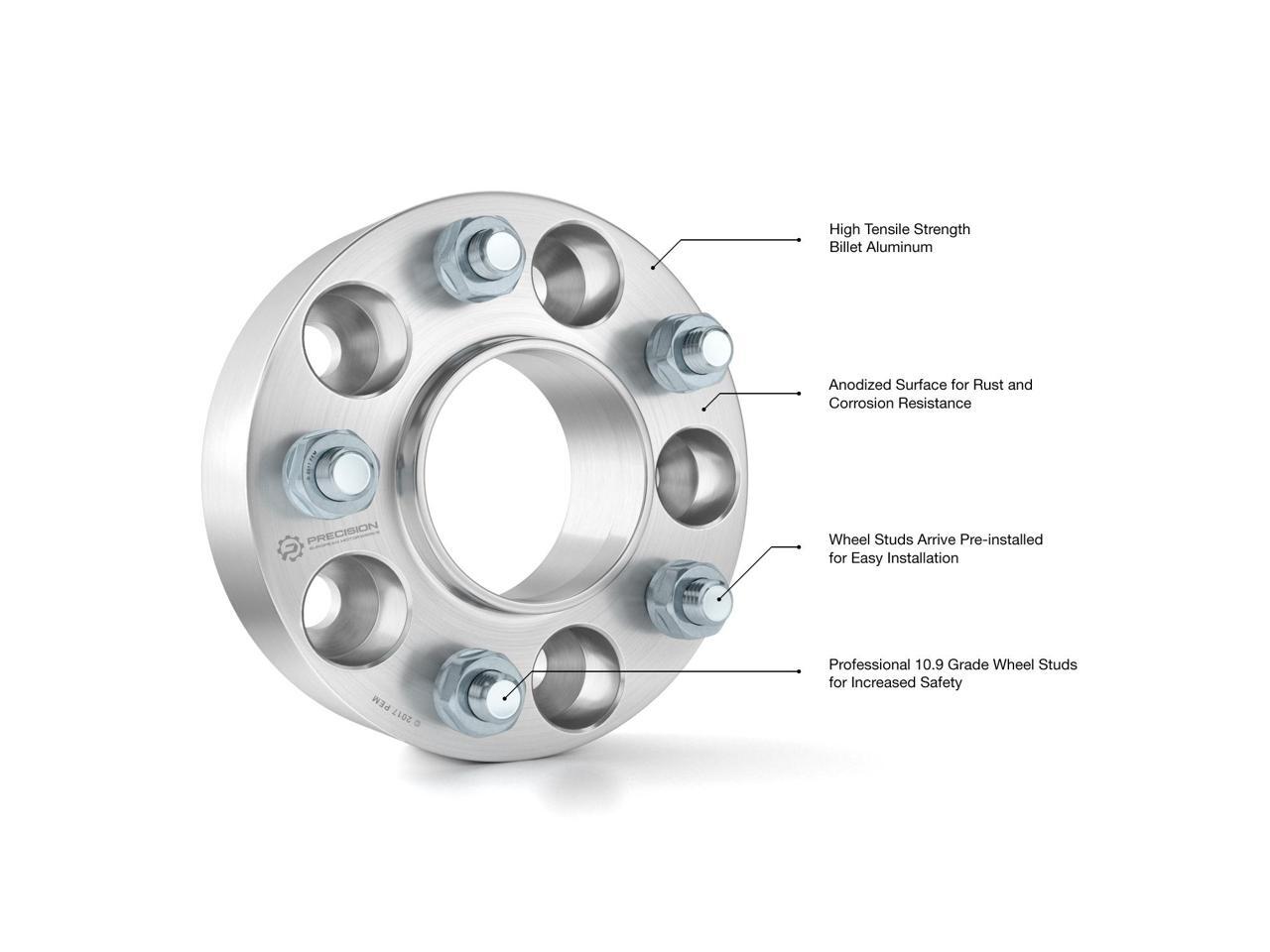 RockTrix 2pcs 2 inch Hubcentric 5x4.5 Wheel Spacers (71.5mm bore, 1