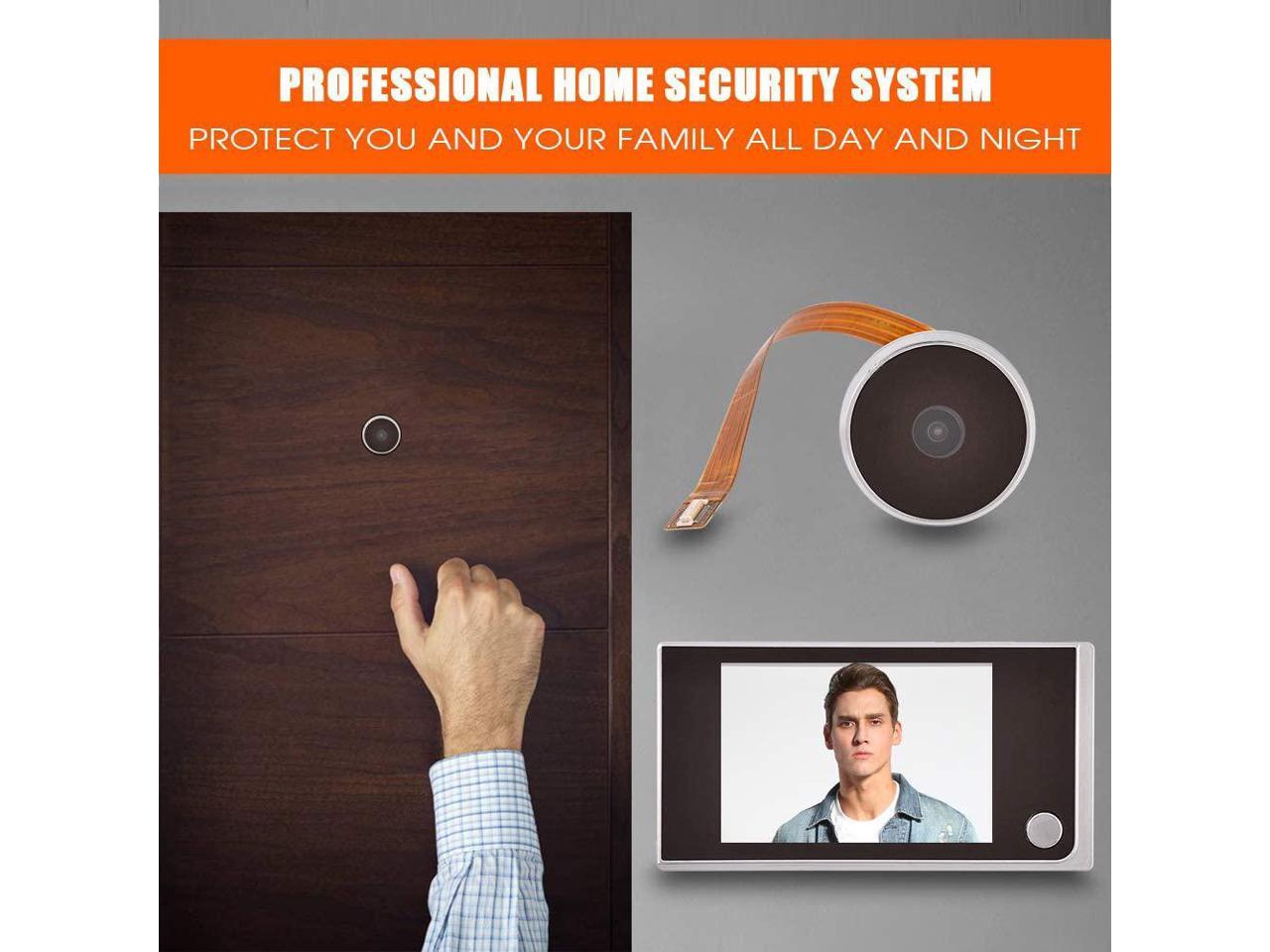 120 ° Visual Video Digital Doorbell,with LCD Inside Screen,Professional Home Security System Bewinner Mini HD Video Doorbell,3.5 Inch LCD Screen Peephole Camera