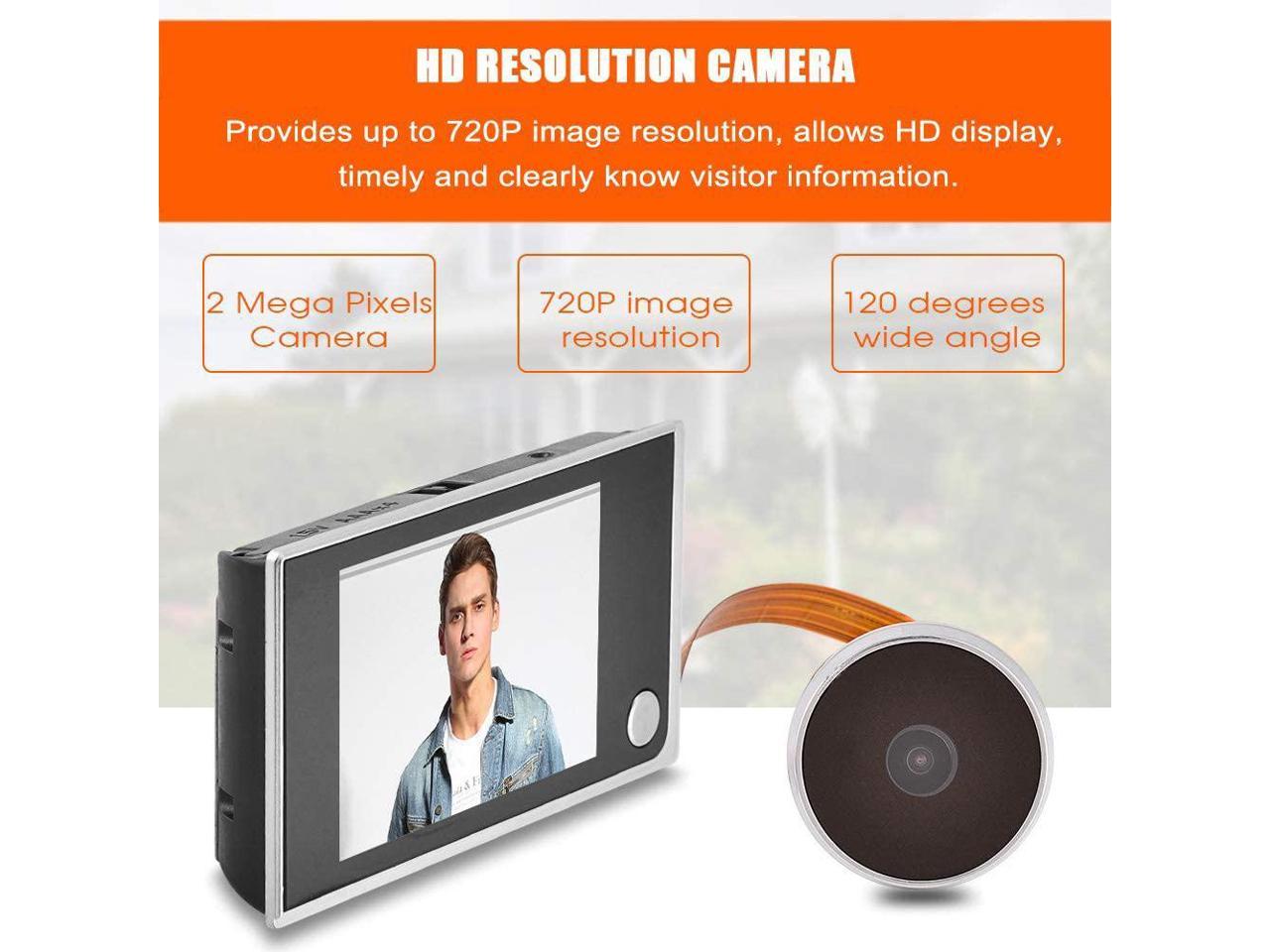 120 ° Visual Video Digital Doorbell,with LCD Inside Screen,Professional Home Security System Bewinner Mini HD Video Doorbell,3.5 Inch LCD Screen Peephole Camera