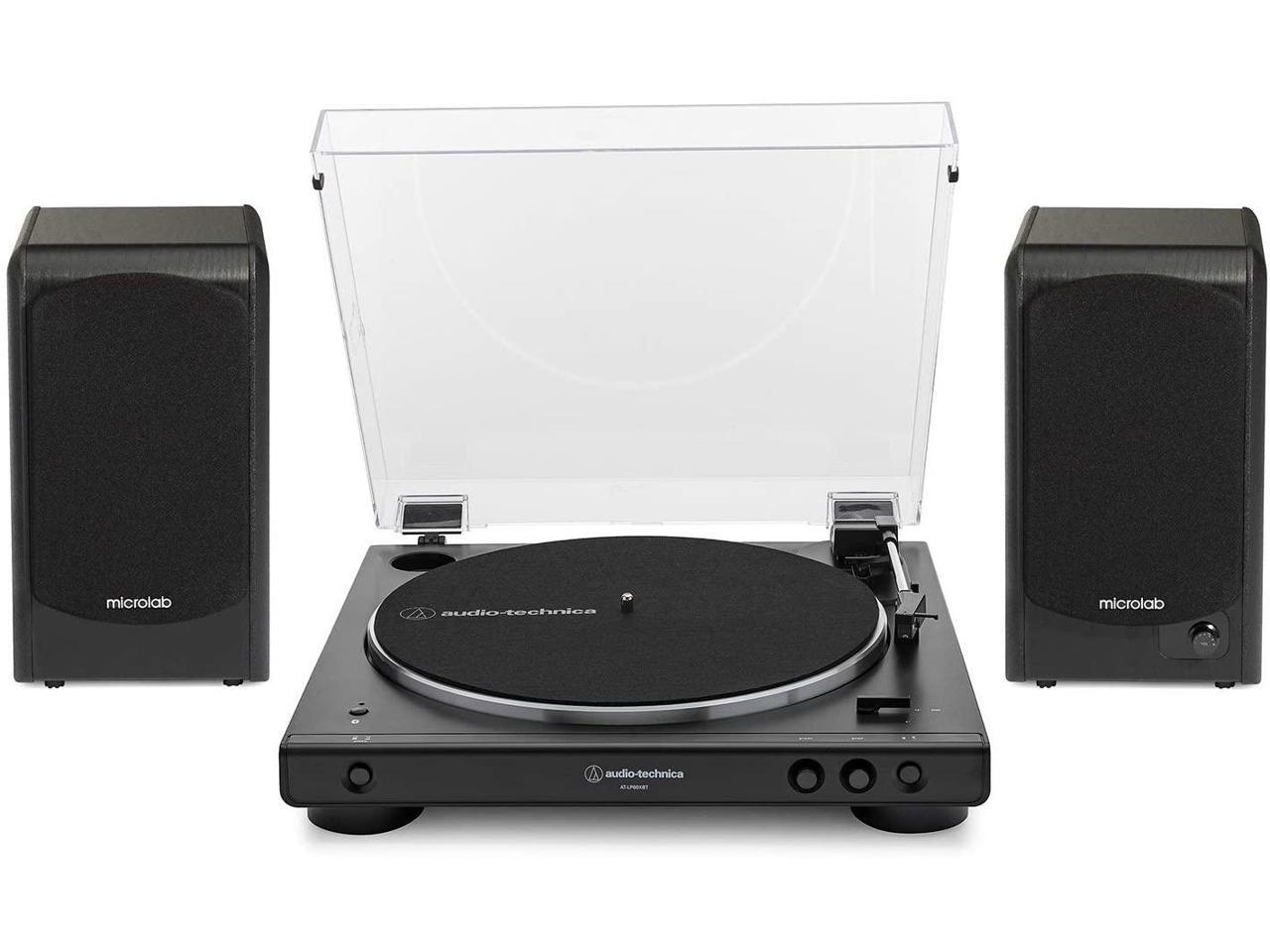 audio technica turntable speaker combo