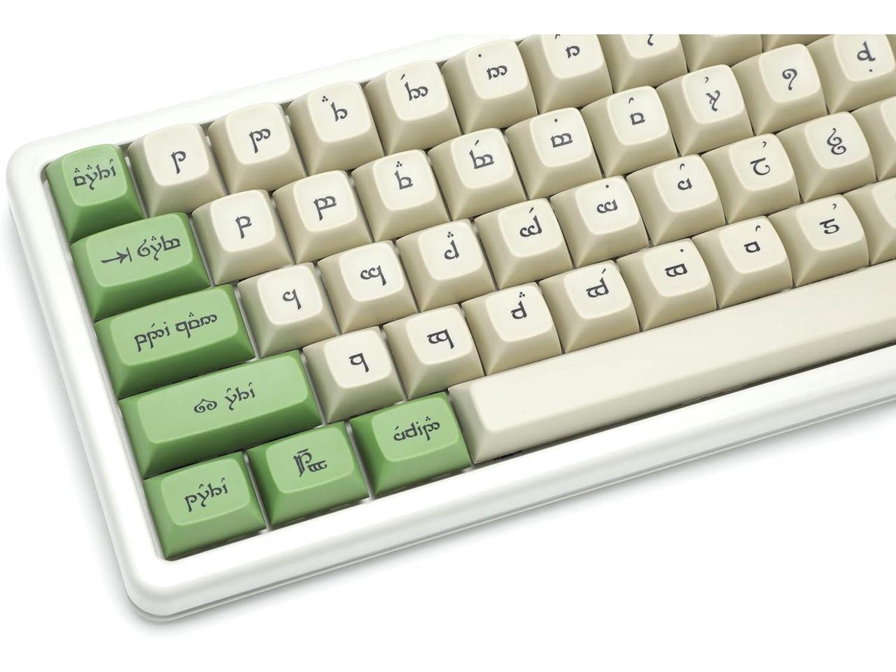 Tofu 60 Aluminum Black Mechanical Keyboard w/MT3 Lord of the Rings Keycaps