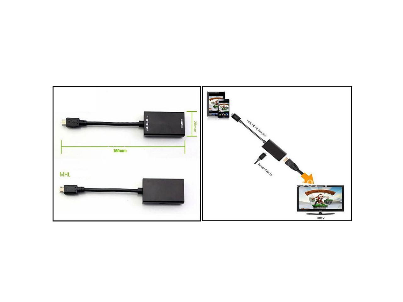 MHL Micro USB to HDMI HDTV Adapter for Samsung Galaxy note 3 for iphone