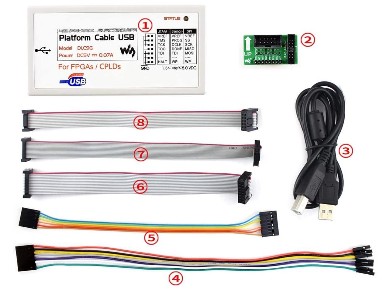 Waveshare XILINX JTAG Download Debugger Compatible XILINX Platform ...