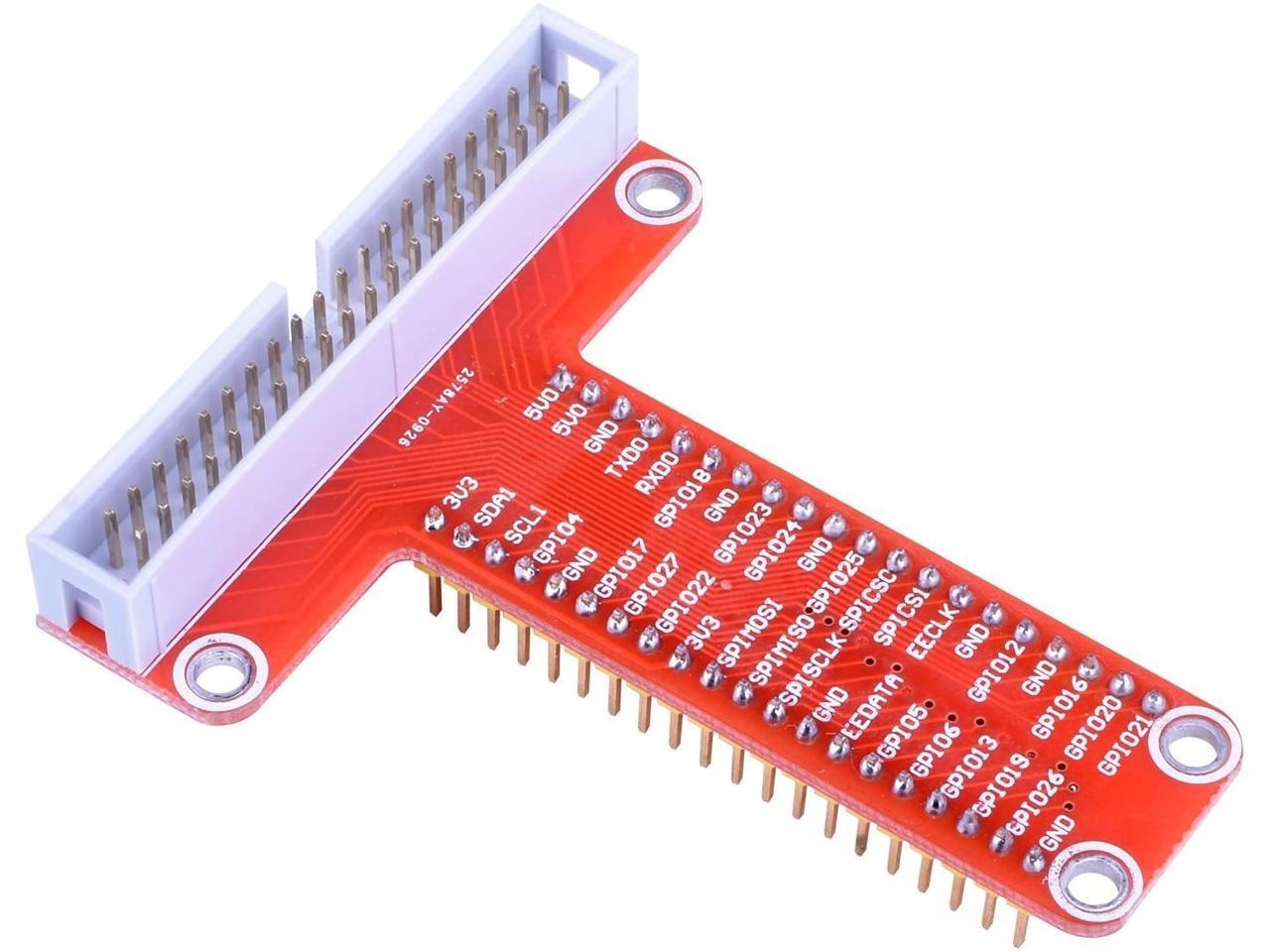 Kuman RPi GPIO Breakout Expansion Board + Ribbon Cable + Assembled T Type GPIO Adapter 20cm FC40