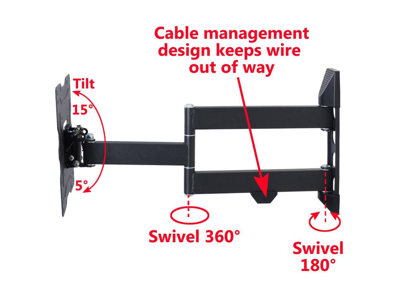 VideoSecu Articulating Tilt Swivel TV Wall Mount for VIZIO 26 28 32 39