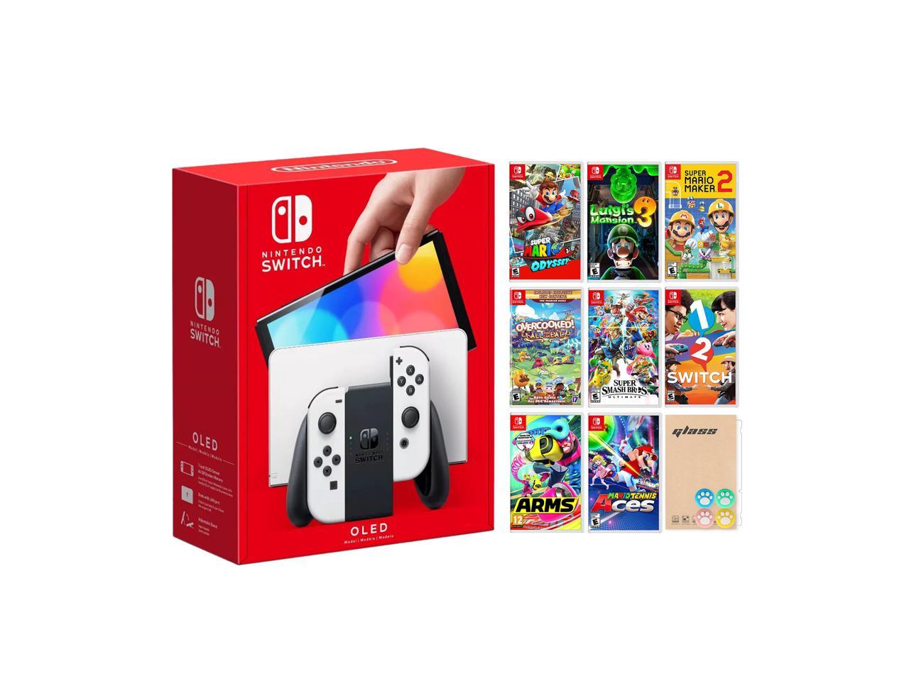 2021 New Nintendo Switch OLED Model White Joy Con 64GB Console HD ...