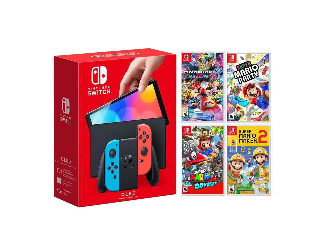 2021 New Nintendo Switch OLED Model Neon Red & Blue Joy Con 64GB ...