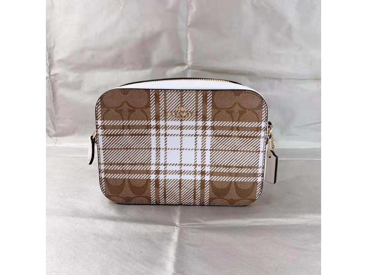 coach mini camera bag plaid