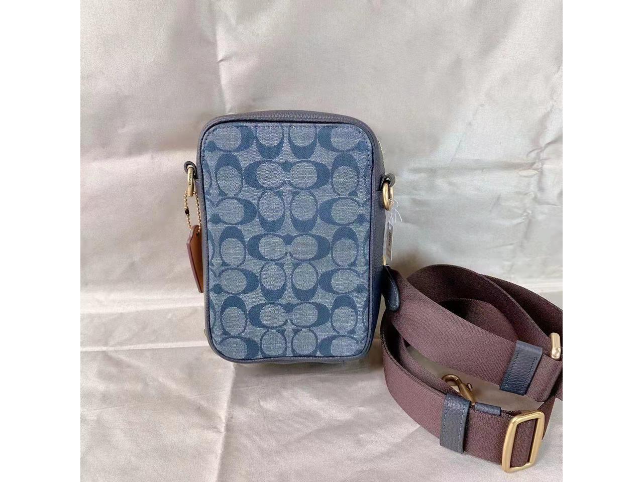 Coach C8235 Stanton Crossbody In Signature Chambray In Brass/DENIM MULTI