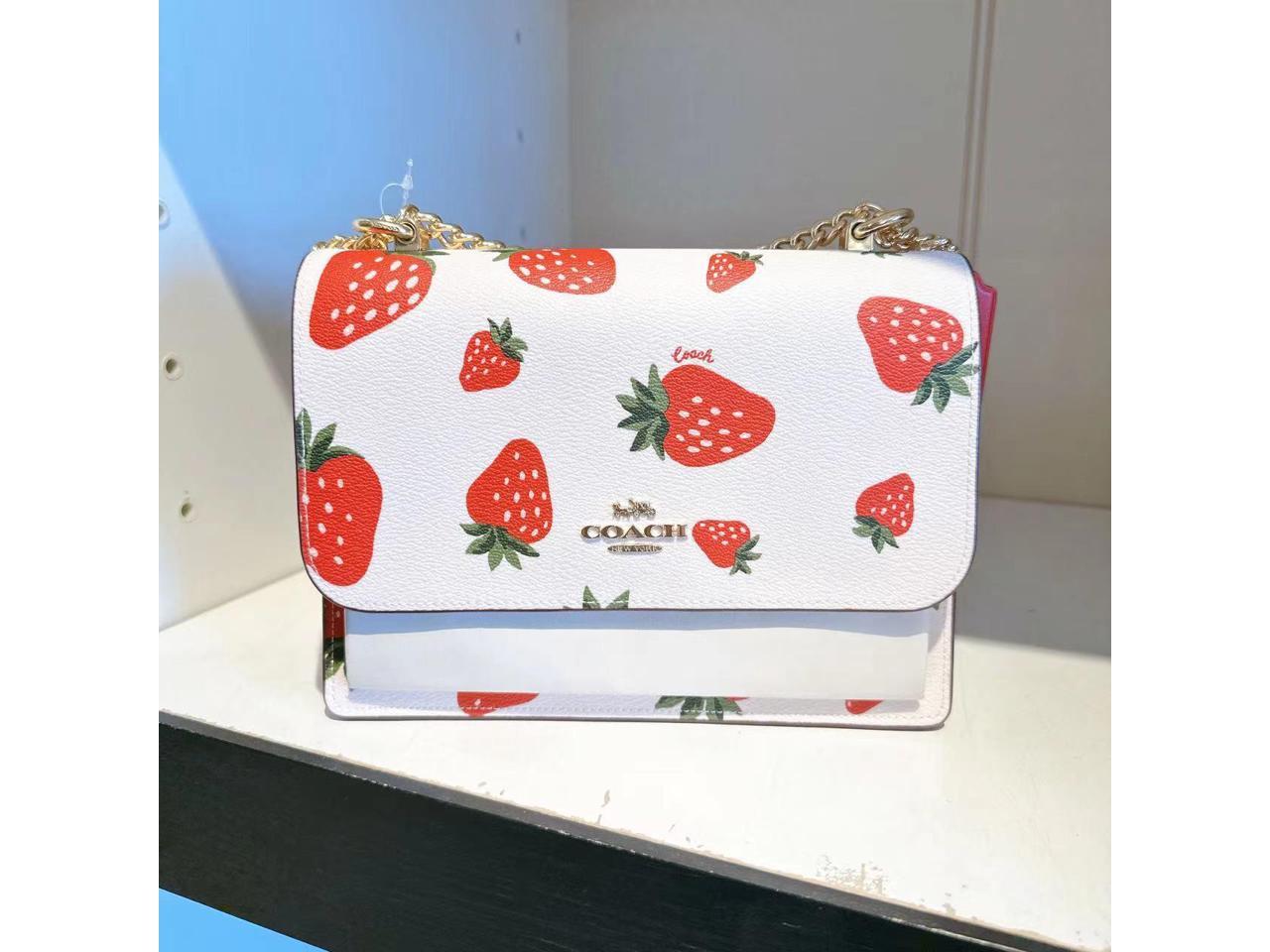 coach CH333 Klare Crossbody With Wild Strawberry Print IN Chalk Multi -  