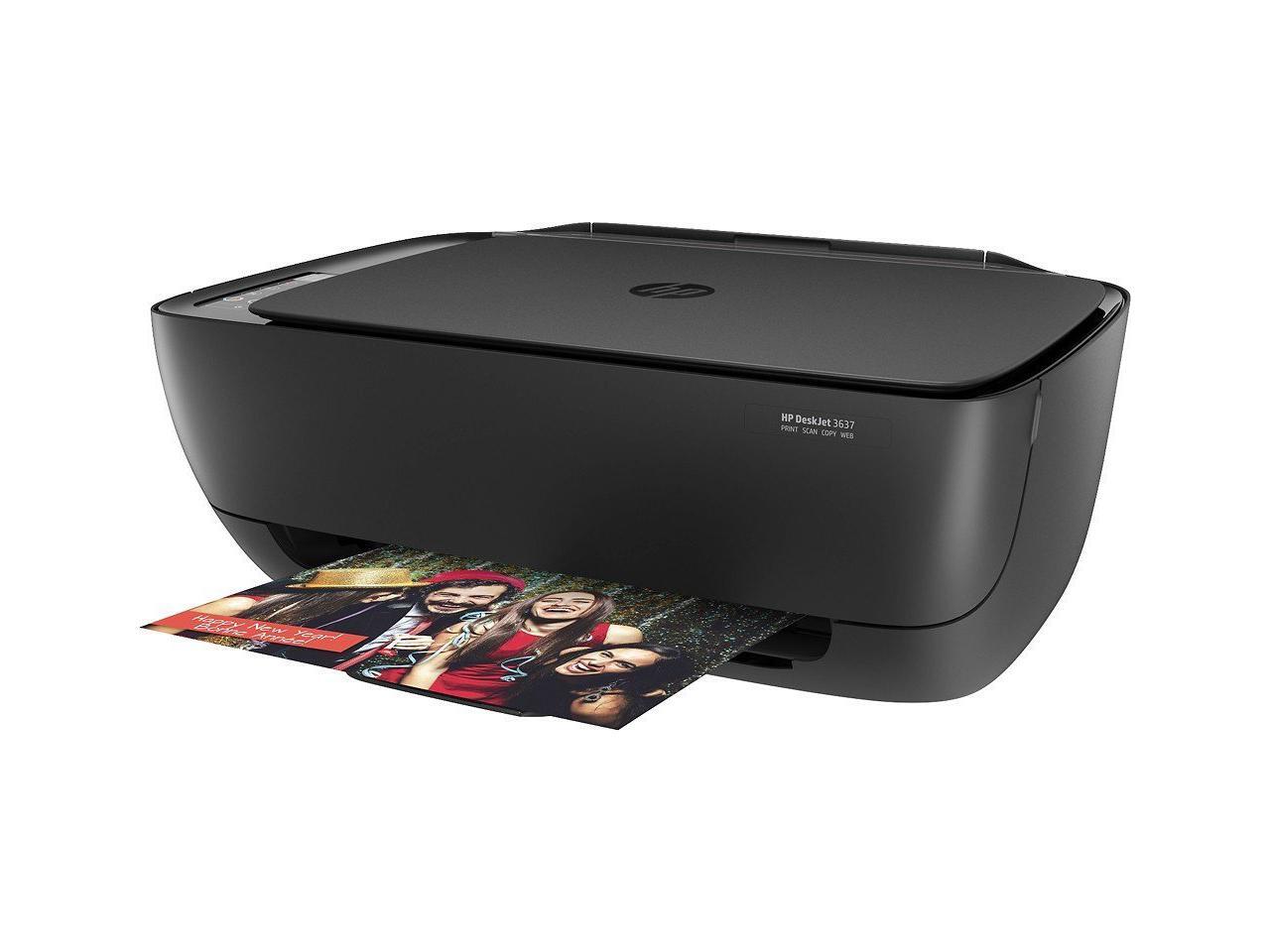 HP DeskJet 3637 Compact All-in-One Photo Printer with Wireless &amp; Mobile ...