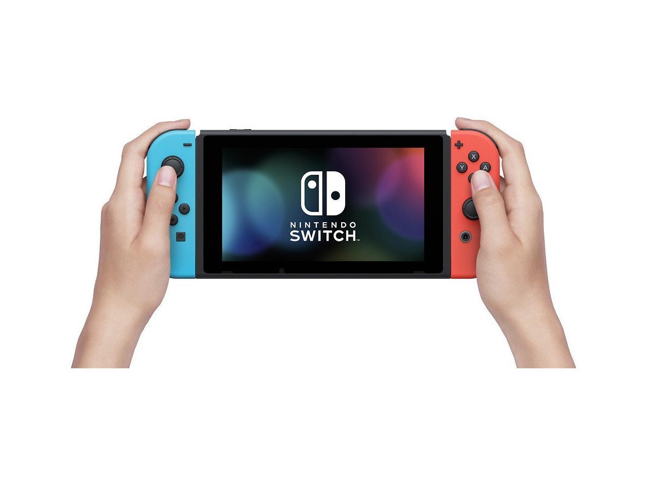 Nintendo Switch Bundle (3 Items) Nintendo Switch 32GB Console Neon Red