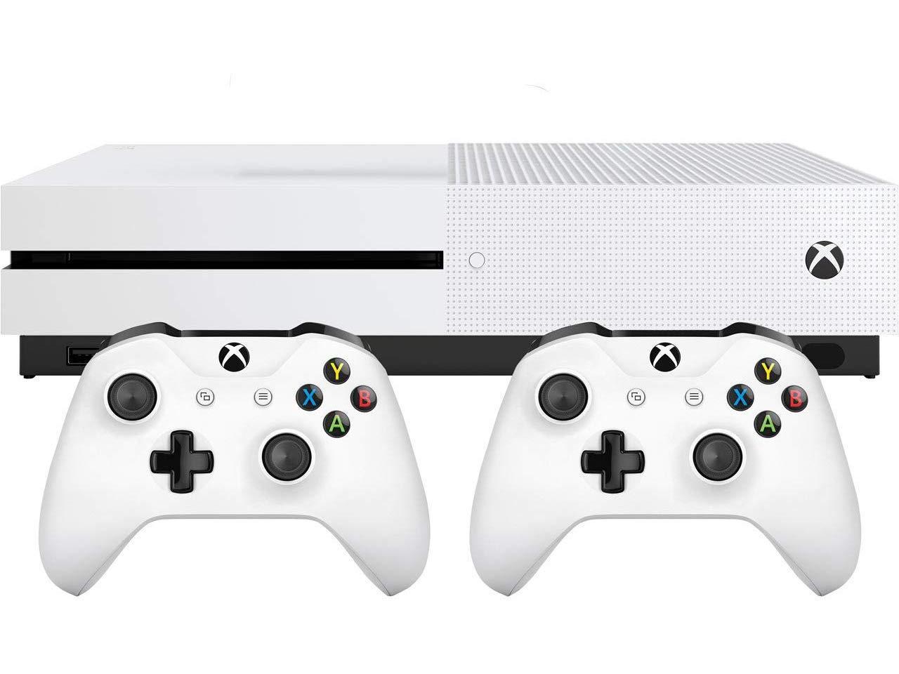 xbox s with 2 controllers