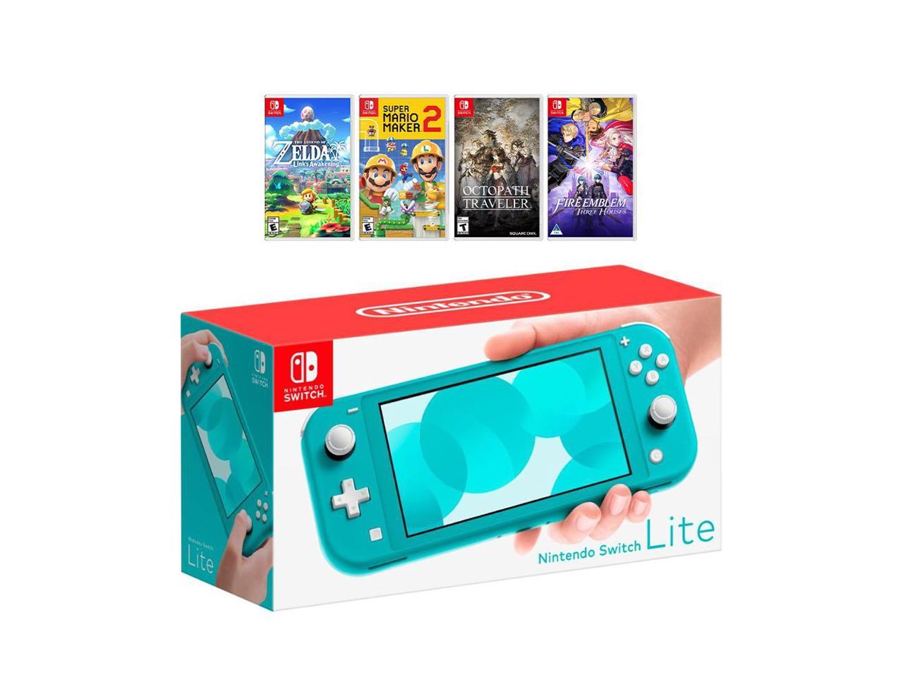 New Nintendo Switch Lite Zacian And Zamazenta Limited Edition Bundle With 4 Games Legend Of Zelda Link S Awakening Super Mario Maker 2 Octopath Traveler And Fire Emblem Three Houses Newegg Com