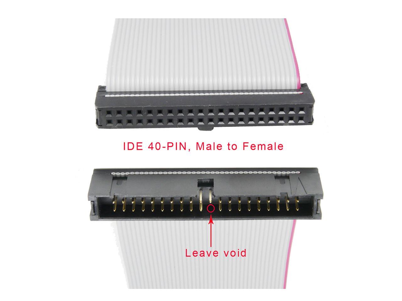 IDE 40PinsMale to female pata hard drive hdd extensions flat ribbons cable 5i LS 