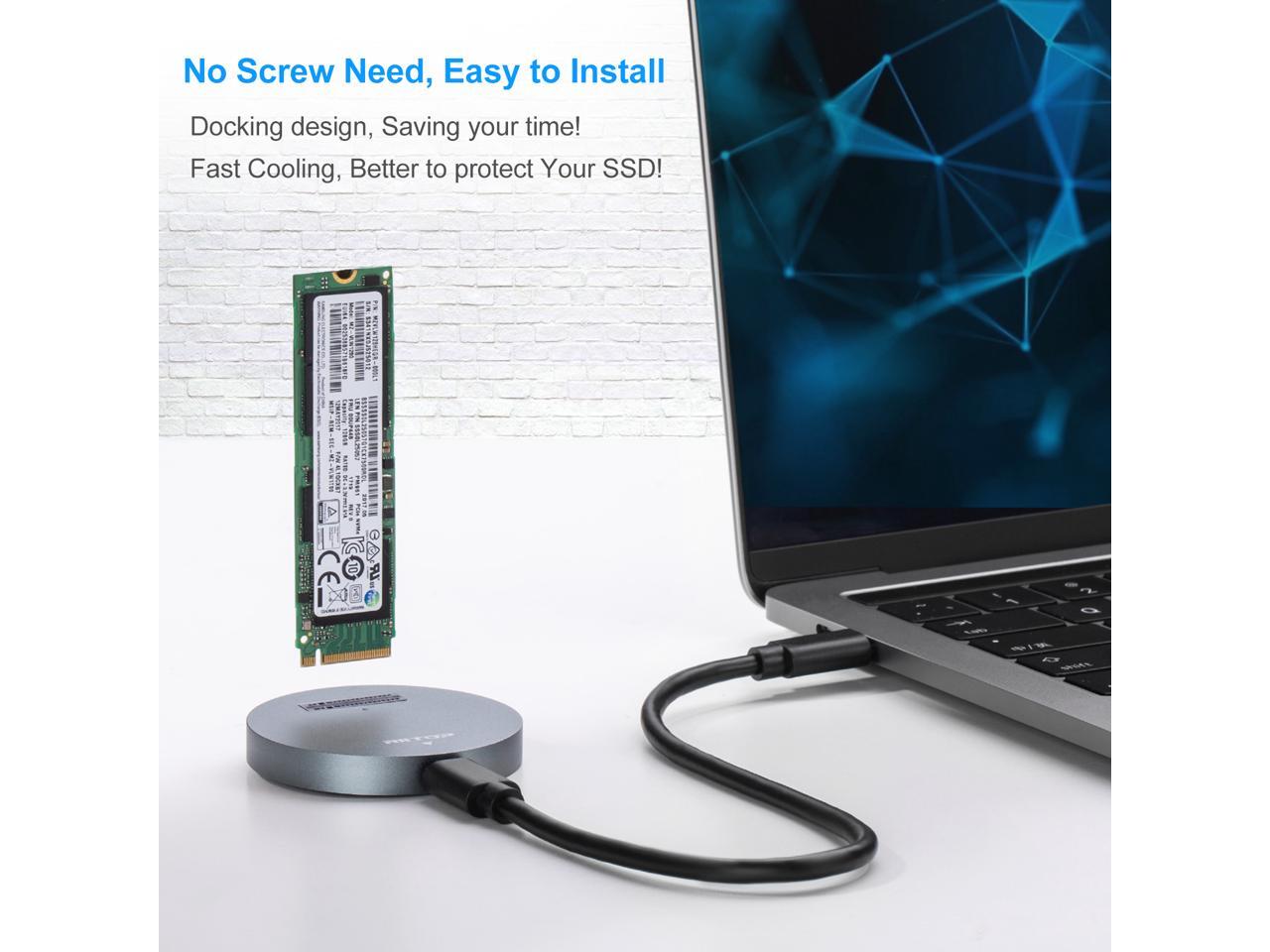NVMe to USB Docking Station, RIITOP External M.2 PCIe NVMe SSD to USB