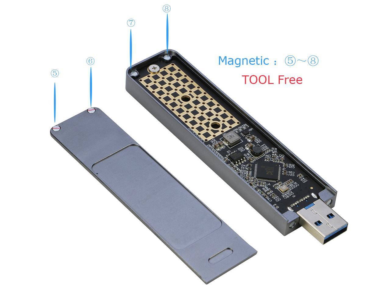 M2 Nvme And Sata Ssd To Usb Enclosure Adapter Riitop M2 To Usb 31 Type A Reader For Both B Key 8120