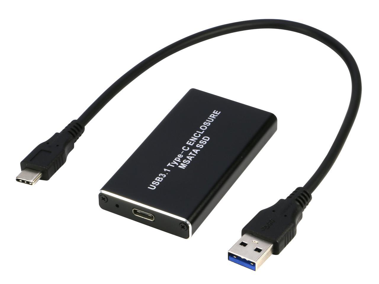 mSATA SSD Enclosure Adapter to USB C 