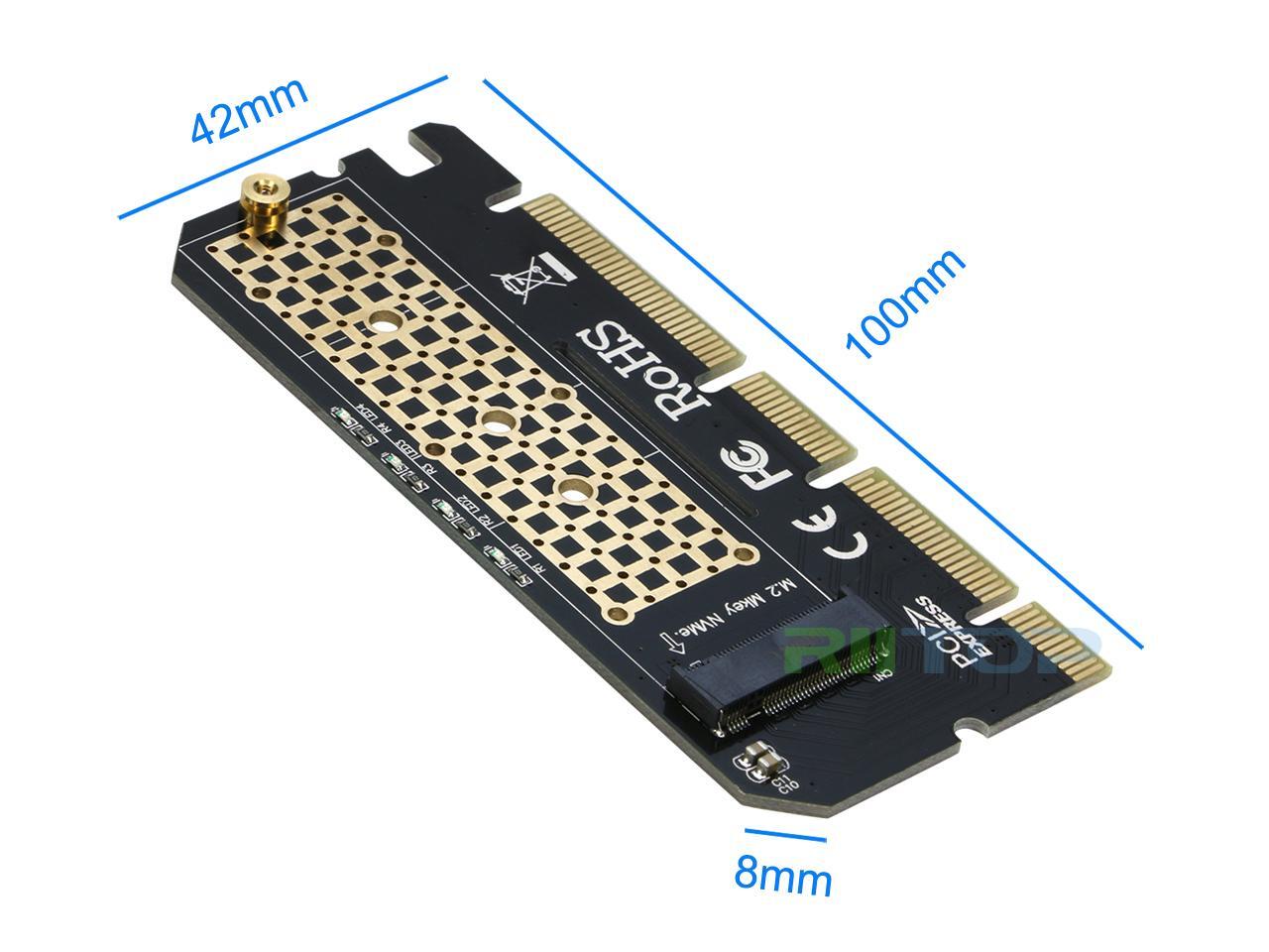 RIITOP PCIe M.2 NVMe SSD to PCI-e Express 3.0 Adapter Card Converter ...