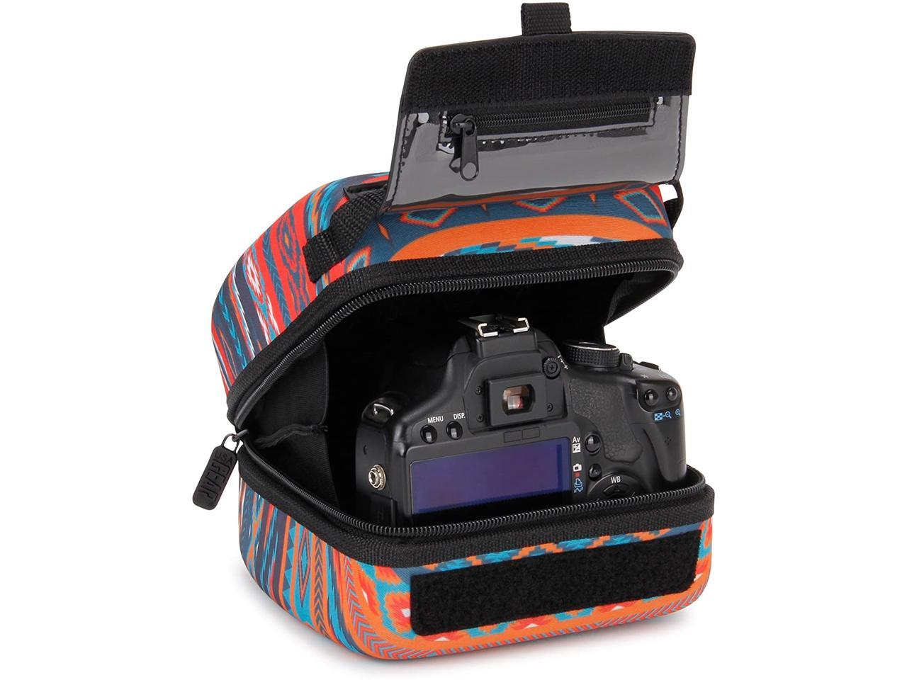 USA Gear Quick Access DSLR Hard Shell Camera Case (Southwest) w/Molded