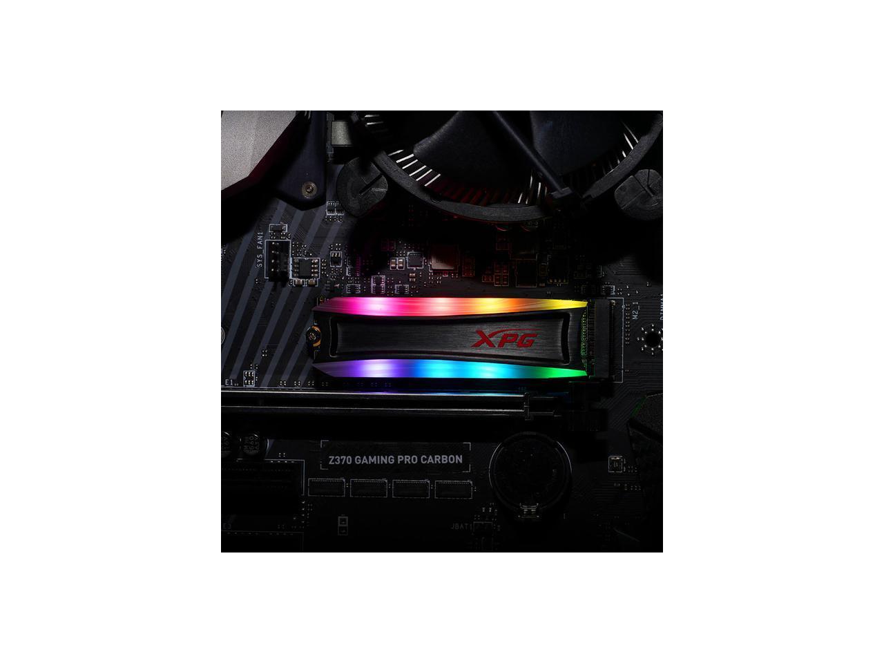 Xpg Spectrix Rgb Gaming Ssd S40g Series 4tb Internal Pcie Gen3x4 M 2 2280 Nvme Newegg Com