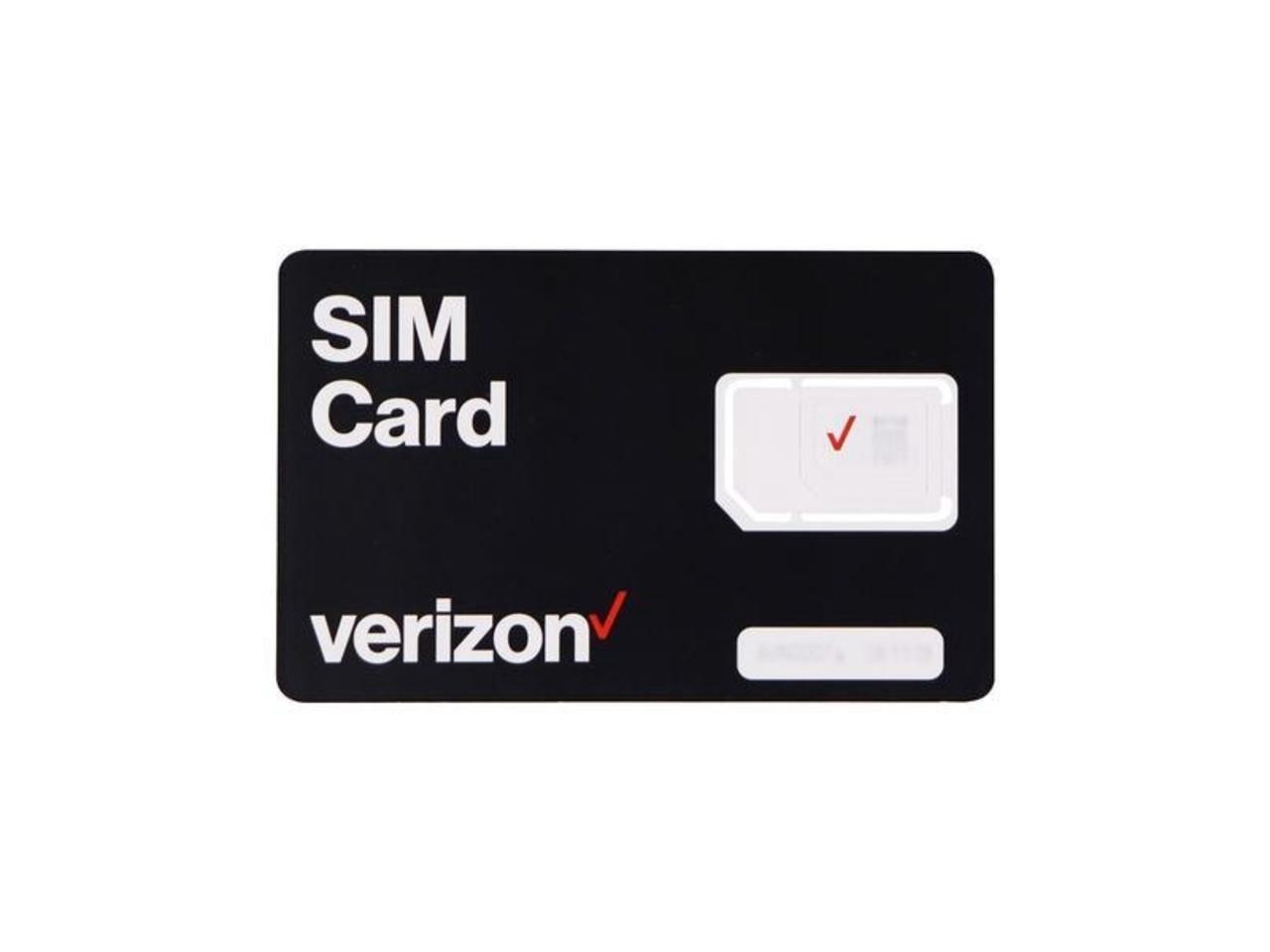 Verizon Wireless 3 In 1 Postpaid Prepaid 4g Lte Sim Card Nano Micro Standard Sizes 4ff 3ff 2ff Newegg Com