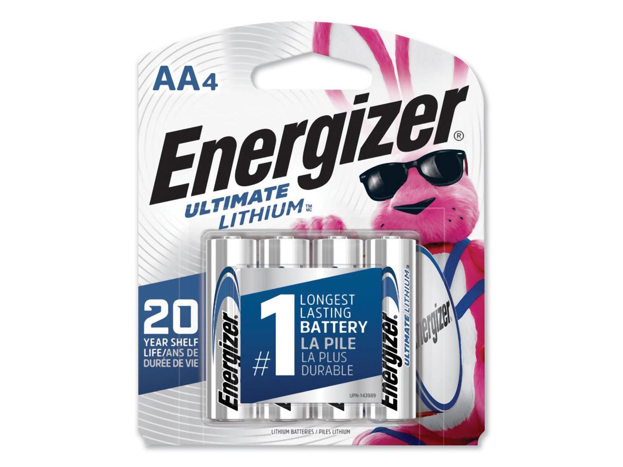 Eveready Battery L91SBP4 AA Ultimate Lithium Batteries, 4Pk