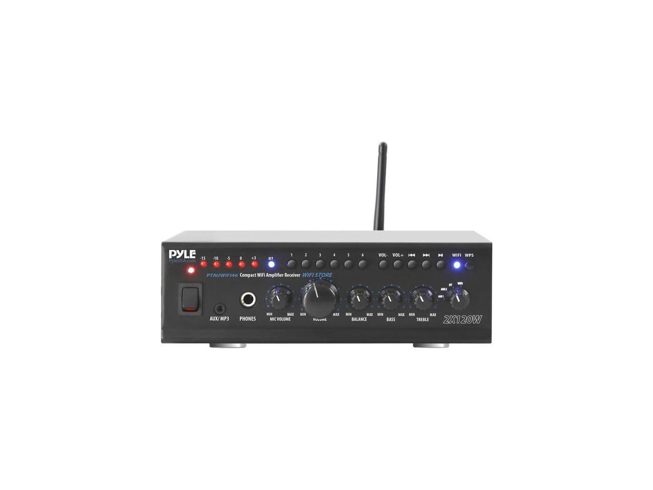 pyle audio ptauwifi46 compact wifi stereo amplifier receiver