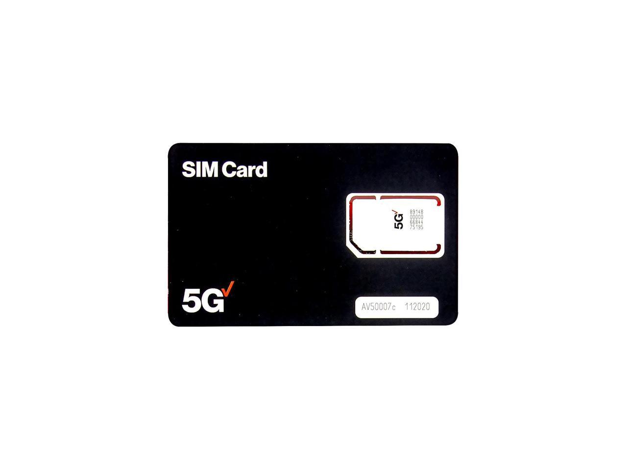 Verizon 5G Sim Card, All 3 Sizes (3-in-1) Nano/Micro/Standard Sizes