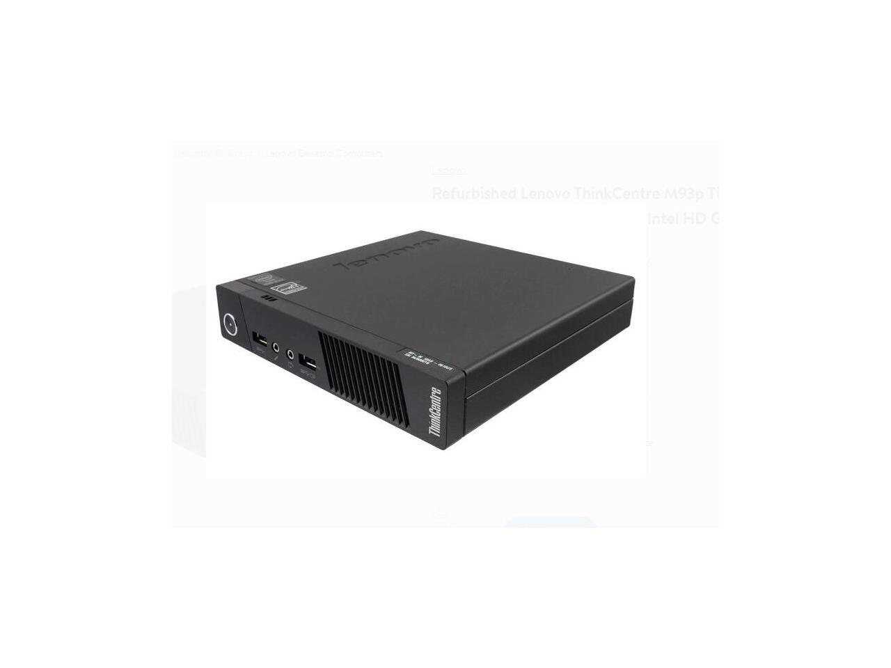 Refurbished: Lenovo ThinkCentre M93p Tiny Desktop Computer i5-4570T 8GB 128GB W10 Pro