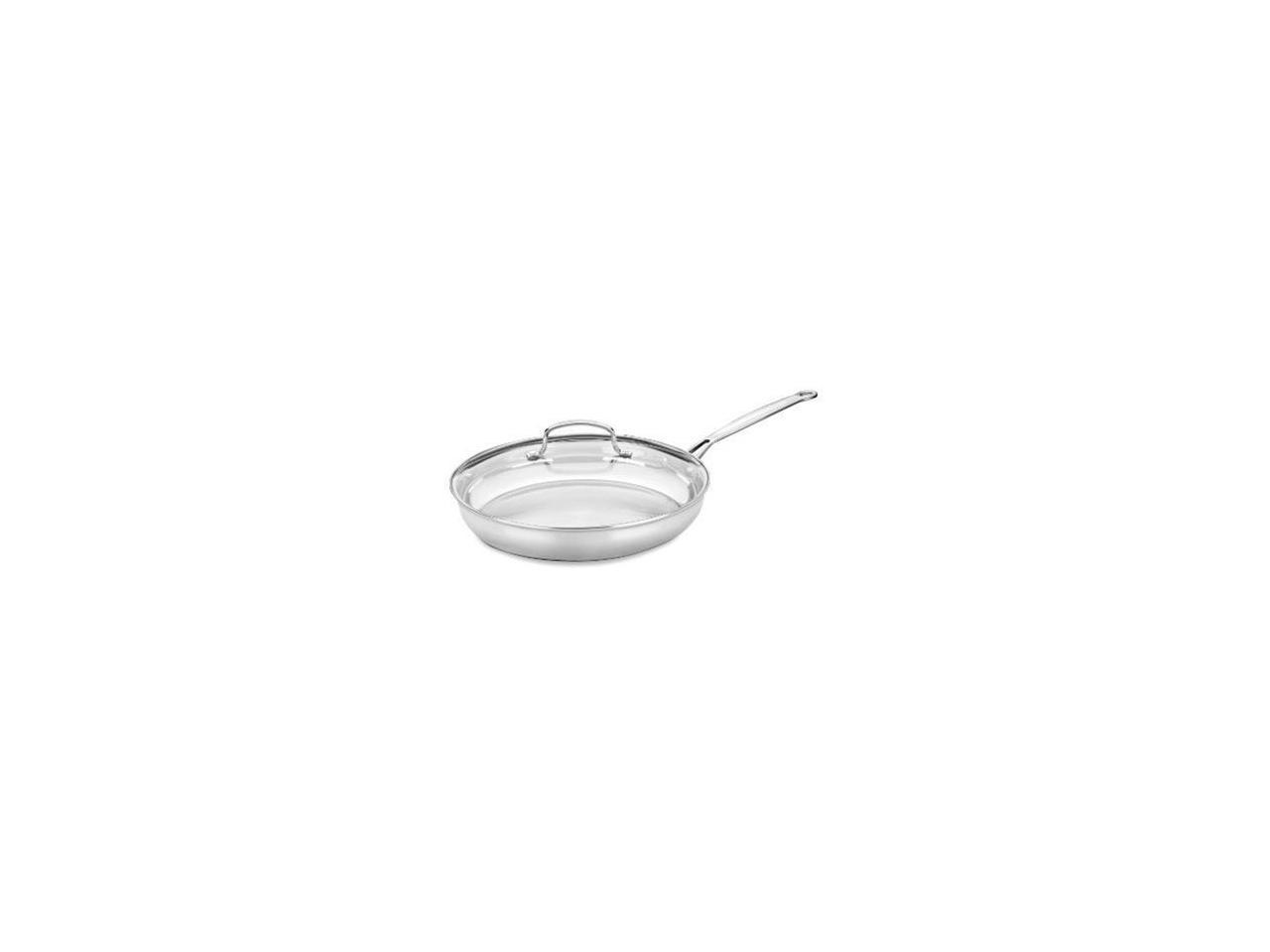 Cuisinart Chefs Classic Stainless 12 Inch Skillet With Glass Cover 4326