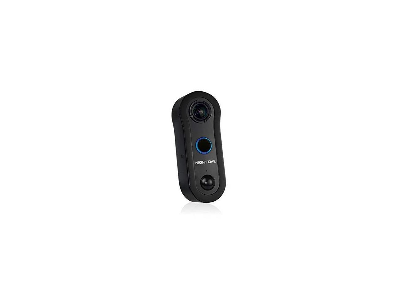 Night Owl Security 1080p Smart Doorbell with 32GB microSD Card, Black