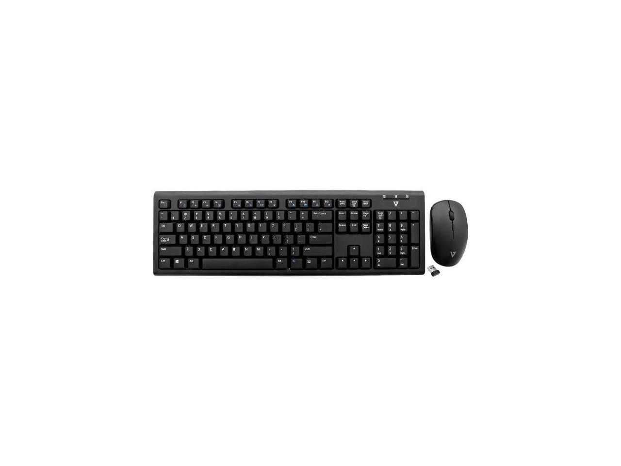 Black layout CKW200US V7 Wireless Keyboard and Mouse Combo with U.S 