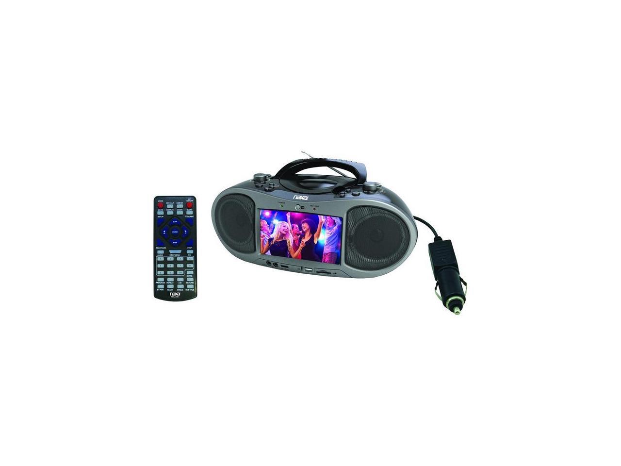 naxa bluetooth dvd boombox with tv